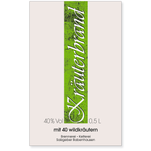 Kräuterbrand mit 40 Wildkräutern 40 % vol