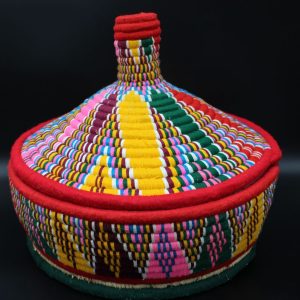 Mesob mit Deckel – Mehrfarbig