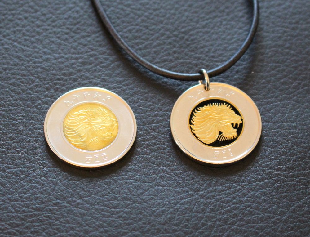 Kettenanhänger – 1 Äthiopischer Birr „Löwe“ – Bild 4