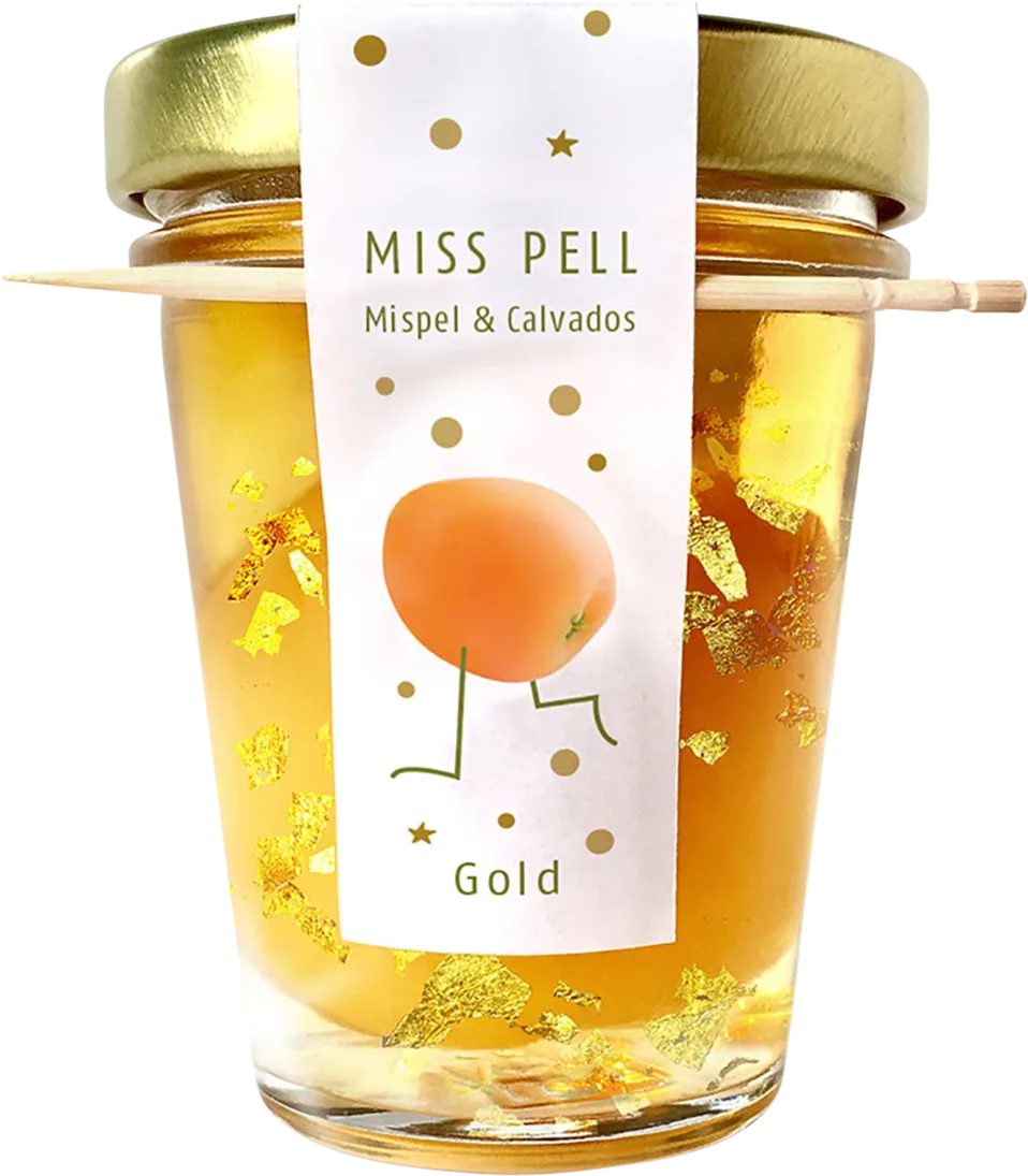 Mispelchen Gold – eingelegte Mispel in Calvadoslikör – Bild 2