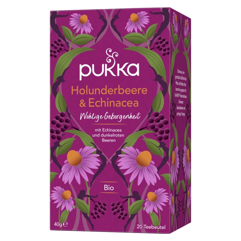 Pukka – Bio-Früchtetee Holunderbeere & Echinacea – 20 Teebeutel – Bild 2