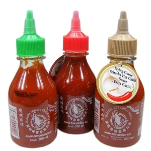 3x SRIRACHA Chilisauce – 3 verschiedene Geschmacksnoten je 200ml FLYING GOOSE